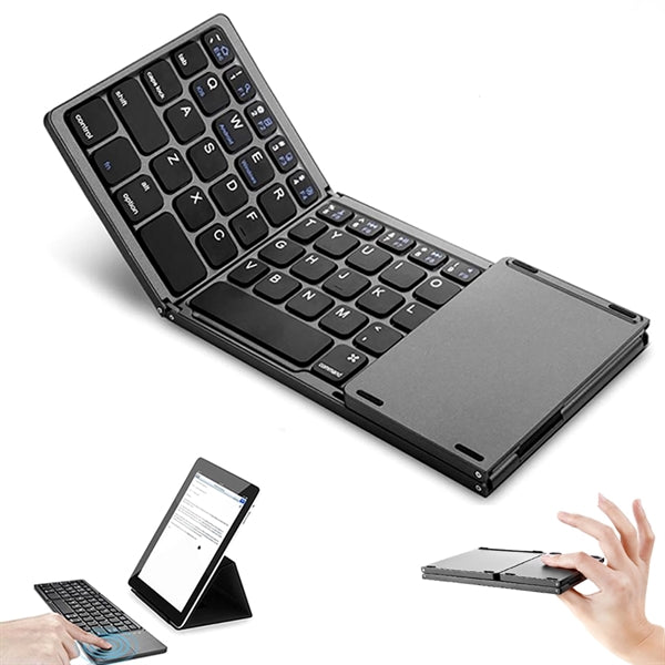 Foldable Bluetooth Wireless Keyboard With Touchpad