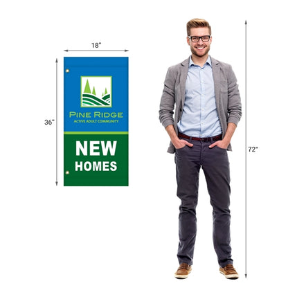 36" x 18" Custom Polyester Avenue Banner - HQ