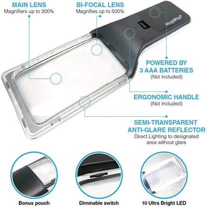 Led Light Portable Magnifying Glass