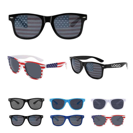 American Flag Print Sunglasses