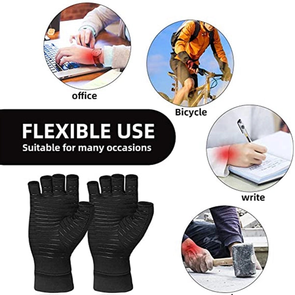 Copper Compression Arthritis Gloves