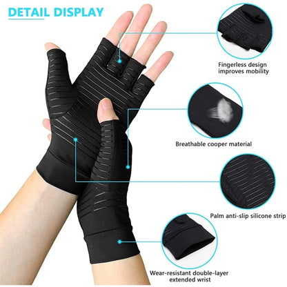 Copper Compression Arthritis Gloves