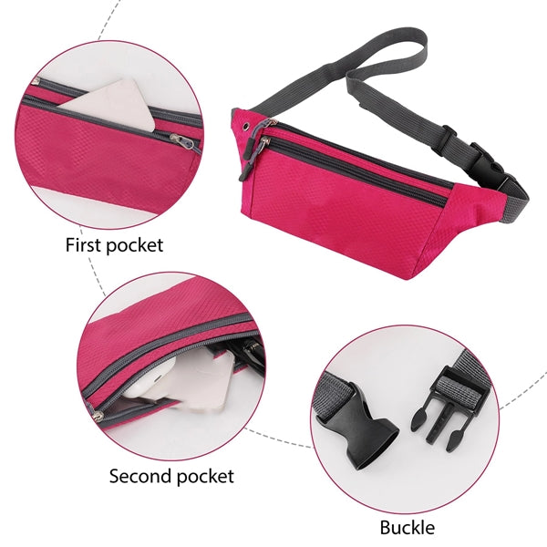 3-Zippers Fanny Pack