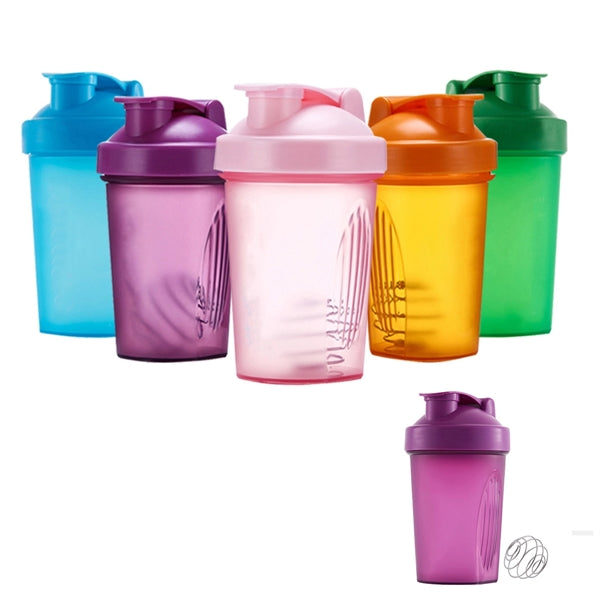 400ML Cup Shaker Bottle With Wire Whisk Ball 13.5Oz