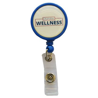 Large Retractable Round Badge Reel w/ Belt Clip