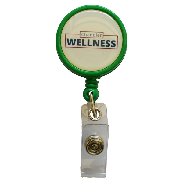 Large Retractable Round Badge Reel w/ Belt Clip