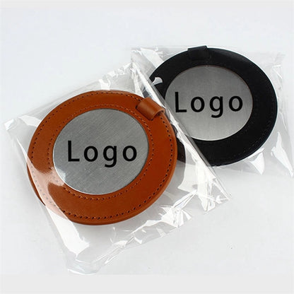 Round Leather Golf Luggage Tag Suitcase Travel Id Label