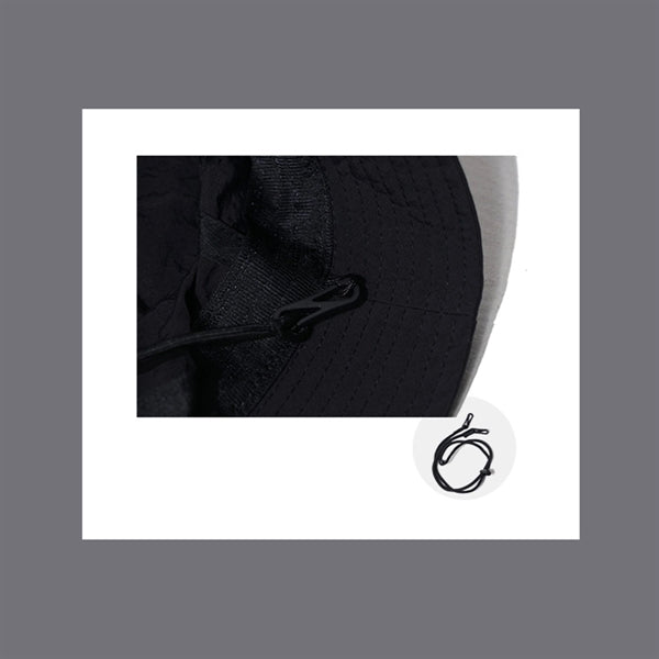 Sun Protection Bucket Hat With Detachable Wind Landyard