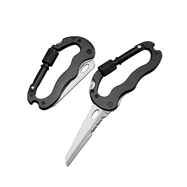 5 In 1 Foldable Multi-Tool Carabiner Pocket Knife