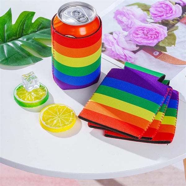 Neoprene Rainbow Can Cooler Sleeve