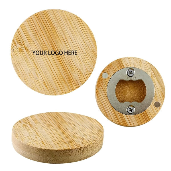 Magnet Bamboo Bottle Opener