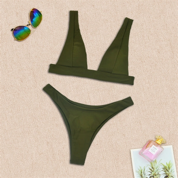 Women'S Two Pieces Swimsuit Triangle Bikini Set