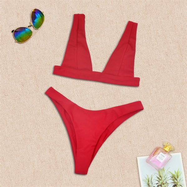 Women'S Two Pieces Swimsuit Triangle Bikini Set
