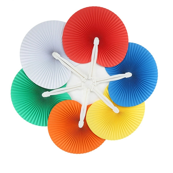 Foldable Craft Paper Handheld Printed Decorative Fan