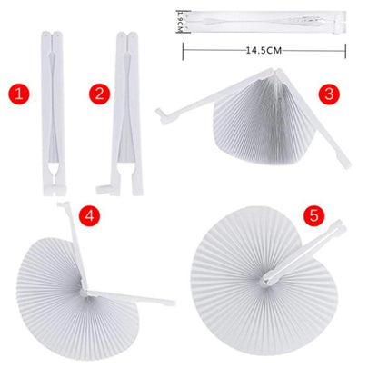 Foldable Craft Paper Handheld Printed Decorative Fan