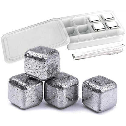 Stainless Steel Whiskey Ice Stone Set