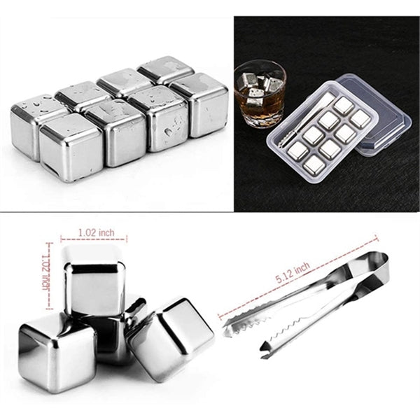 Stainless Steel Whiskey Ice Stone Set