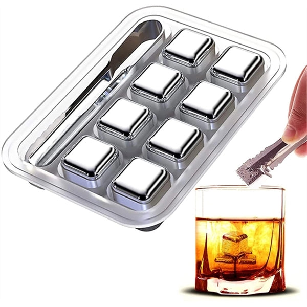 Stainless Steel Whiskey Ice Stone Set