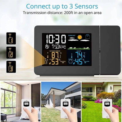 Projection Alarm Clock With Weather Station