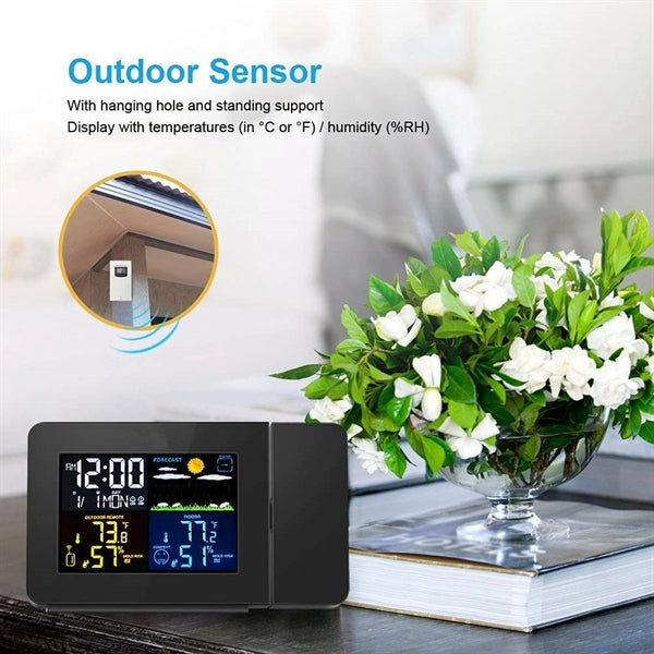 Projection Alarm Clock With Digital Weather Station