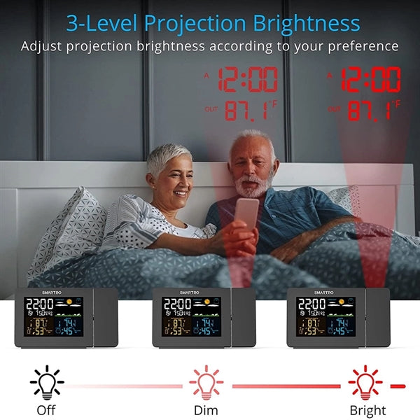 Projection Alarm Clock With Digital Weather Station