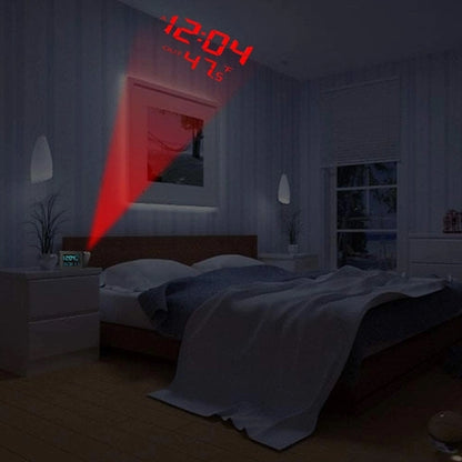 Digital Projection Alarm Clock With Weather Station