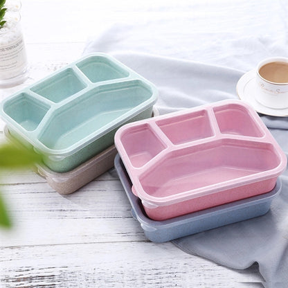 4 Compartment Containers Lunch Bento Box
