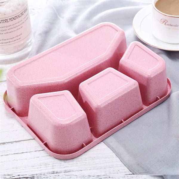 4 Compartment Containers Lunch Bento Box