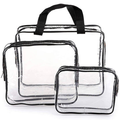 3pcs Transparent Toiletry Bag