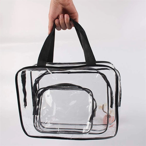 3pcs Transparent Toiletry Bag