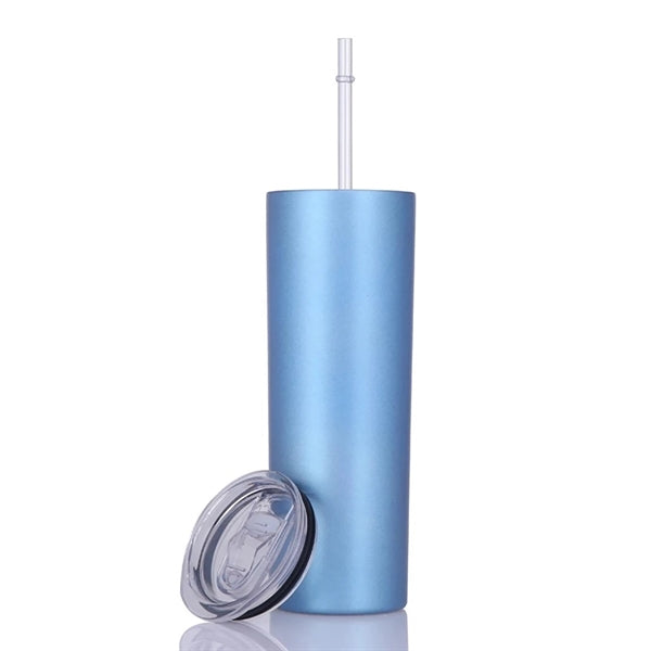 20Oz Stainless Steel Skinny Tumbler With Lid And Straw