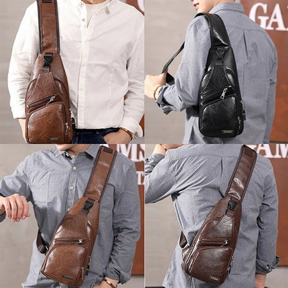 Pu Leather Sling Backpack Multipurpose Daypack