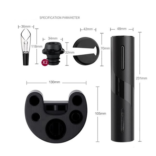 6 Pieces Electric Wine Bottle Opener Gift Set