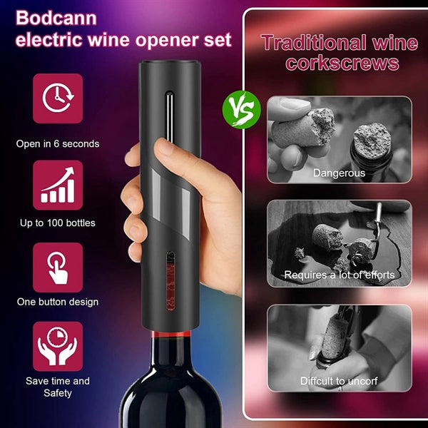 6 Pieces Electric Wine Bottle Opener Gift Set