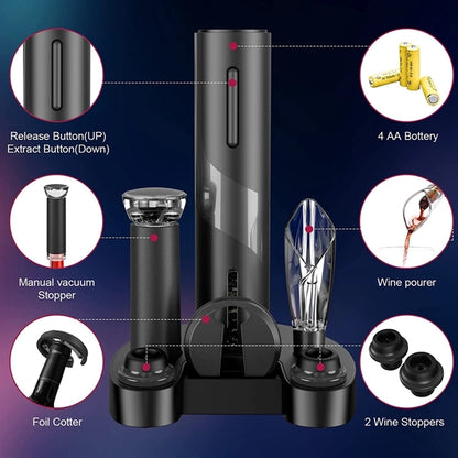 6 Pieces Electric Wine Bottle Opener Gift Set