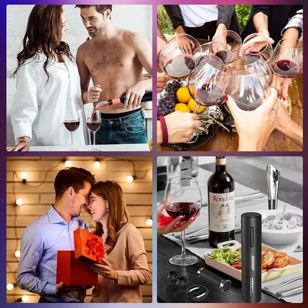 6 Pieces Electric Wine Bottle Opener Gift Set