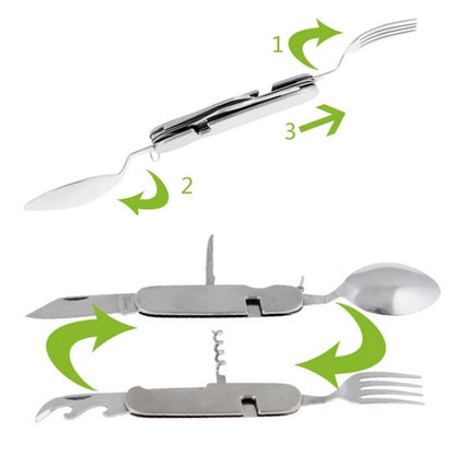 Multifunction 6-in-1 Stainless Steel Cutlery Tableware Set