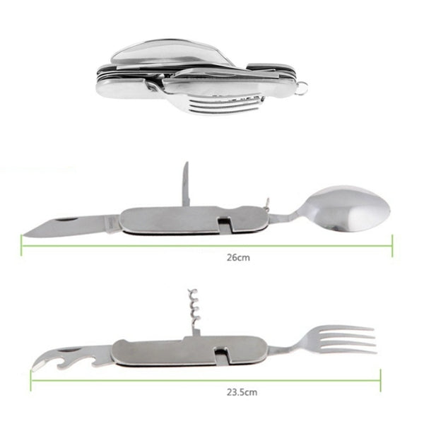 Multifunction 6-in-1 Stainless Steel Cutlery Tableware Set