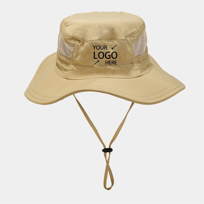Mesh Breathable Solid Color Sunscreen Fisherman Hat