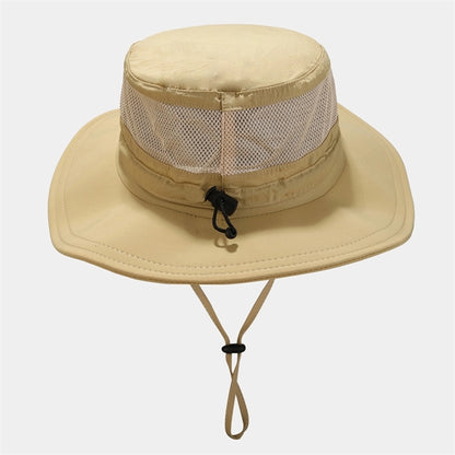 Mesh Breathable Solid Color Sunscreen Fisherman Hat