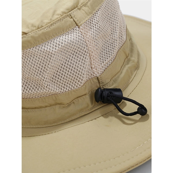 Mesh Breathable Solid Color Sunscreen Fisherman Hat