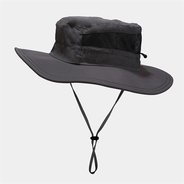 Mesh Breathable Solid Color Sunscreen Fisherman Hat