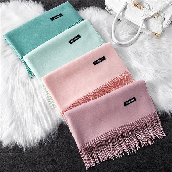 Scarfs Large Soft Silky Faux Cashmere Shawls Wraps in Solid