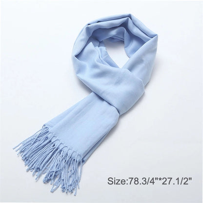 Scarfs Large Soft Silky Faux Cashmere Shawls Wraps in Solid