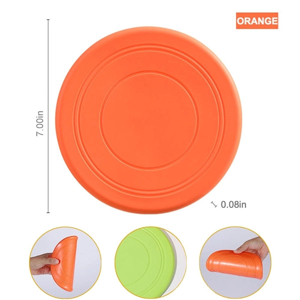 Dog Flying Disc Toy Flyer Soft Rubber Interactive Lightweigh