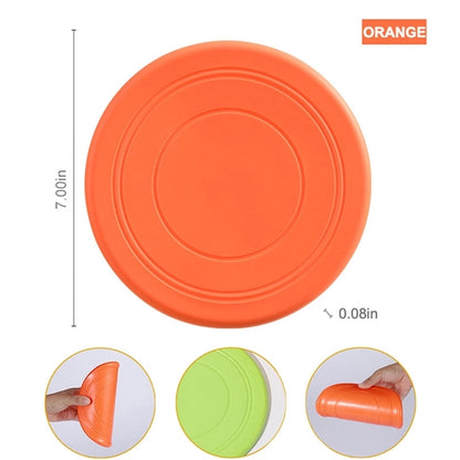 Dog Flying Disc Toy Flyer Soft Rubber Interactive Lightweigh