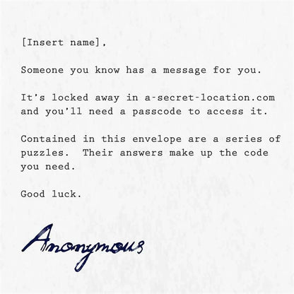 Puzzle Mailer - The Enigmagram an Escape Room Puzzle Gift