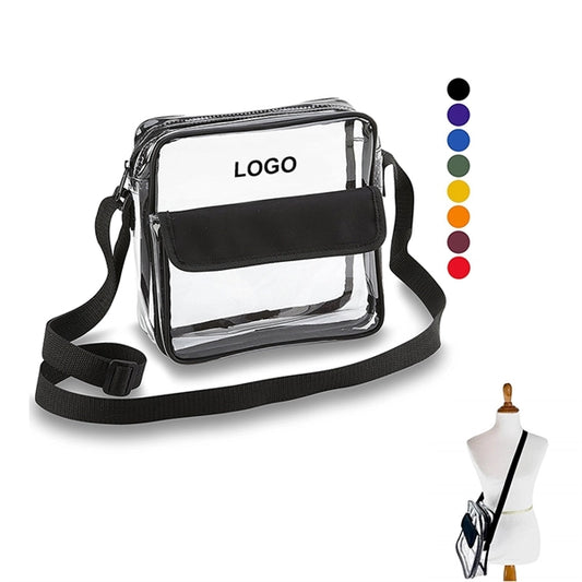 Clear Cross-Body Messenger Shoulder Bag