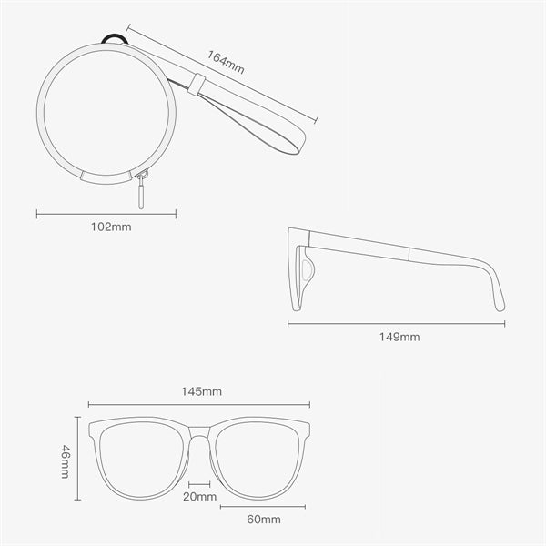 Foldable Polarized Sunglasses With Case