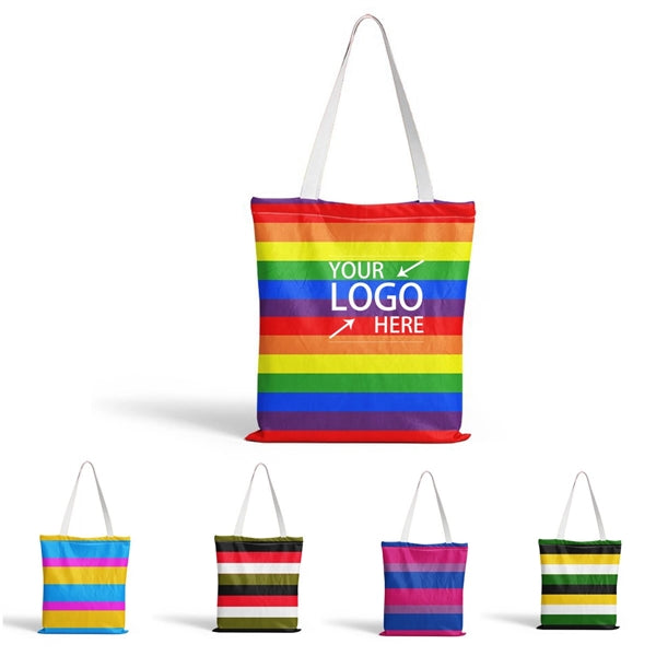 LGBT Rainbow Canvas Tote Bag